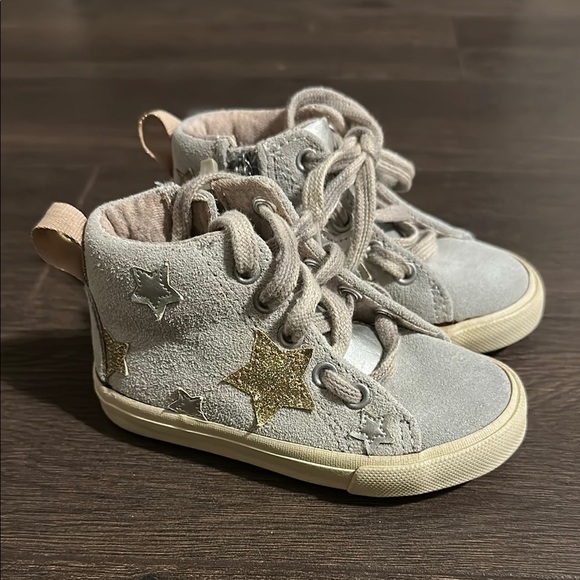 Zara toddler sneakers suede high tops size 20 - Picture 1 of 5